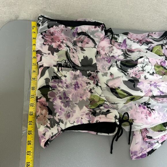 Dressbarn Women Y2K Floral Babydoll Midi Dress Size 10 Bloomcore Picnic Feminine - Picture 9 of 11